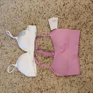 Set of 2 slightly padded bras